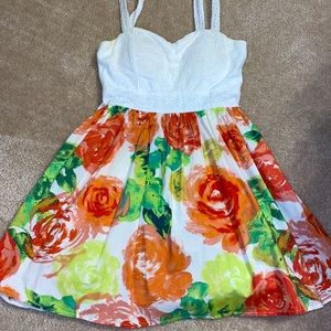 Eyelet Top Colorful Cotton Sundress